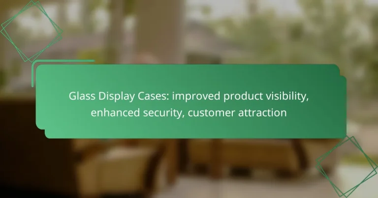 Glass Display Cases: improved product visibility, enhanced security, customer attraction