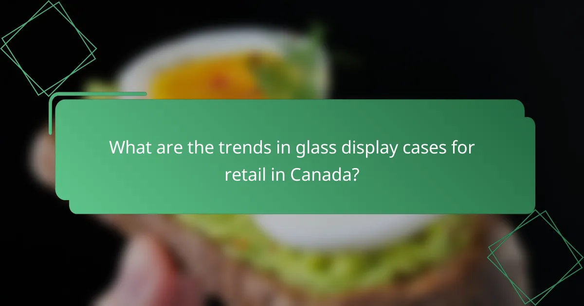 What are the trends in glass display cases for retail in Canada?